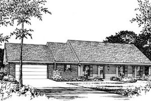 Ranch Exterior - Front Elevation Plan #15-109