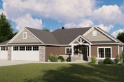 Ranch Style House Plan - 2 Beds 2.5 Baths 1822 Sq/Ft Plan #1064-87 
