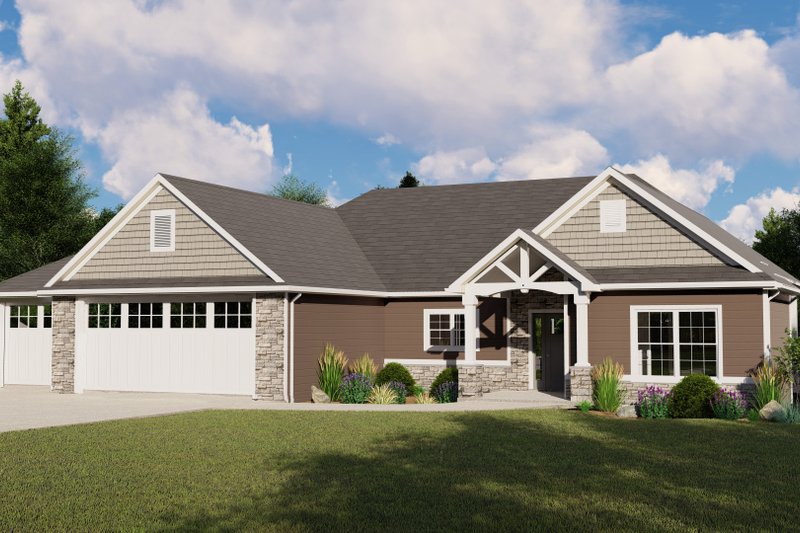 Home Plan - Ranch Exterior - Front Elevation Plan #1064-87
