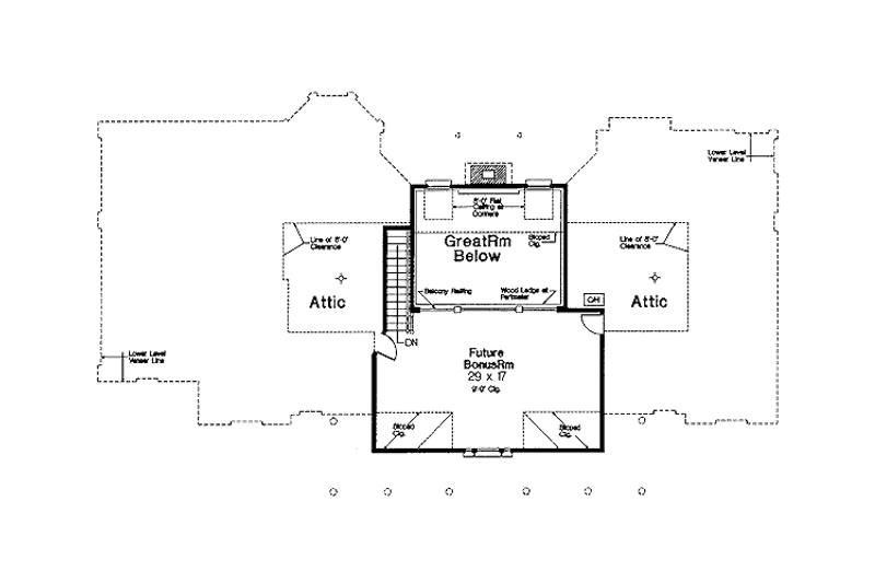 Dream House Plan - Floor Plan - Other Floor for European House Plan #310-526 - 4 bed, 3 bath