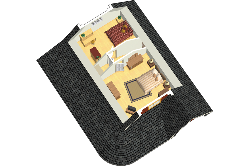 Architectural House Design - Floor Plan - Upper Floor 1 for Country House Plan #25-4526 - 4 bed, 1 bath