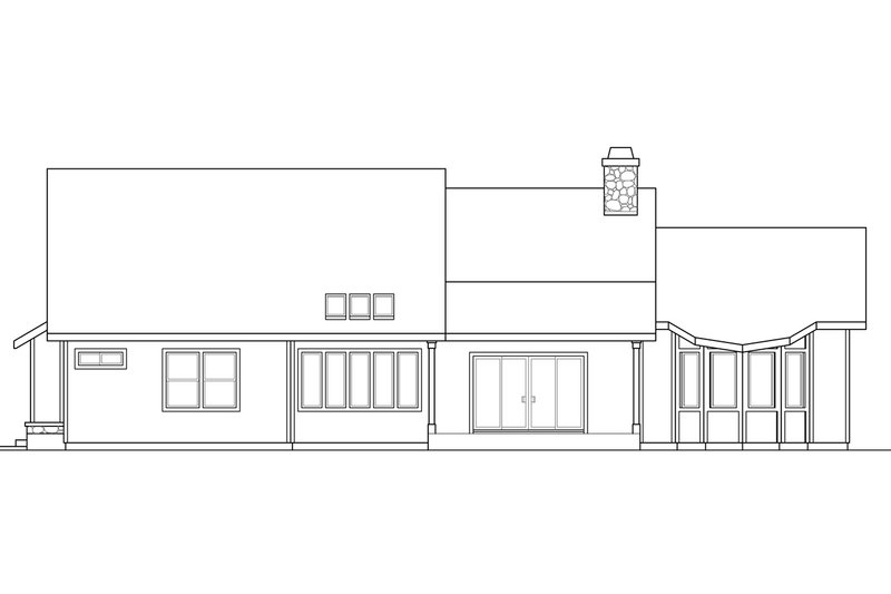 Home Plan - Exterior - Rear Elevation for Traditional House Plan #124-200 - 3 bed, 2.5 bath