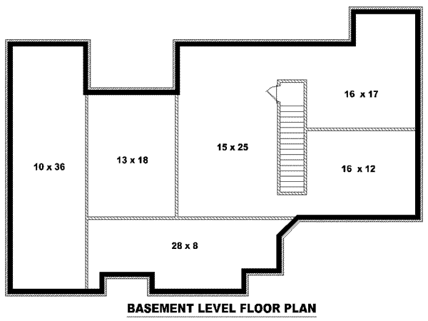 Southern Floor Plan - Lower Floor Plan #81-1029
