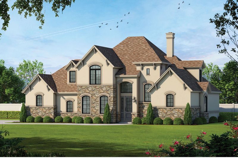 Dream House Plan - Mediterranean Exterior - Front Elevation Plan #20-256