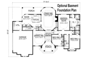 European Style House Plan - 4 Beds 4 Baths 3697 Sq/Ft Plan #40-230 