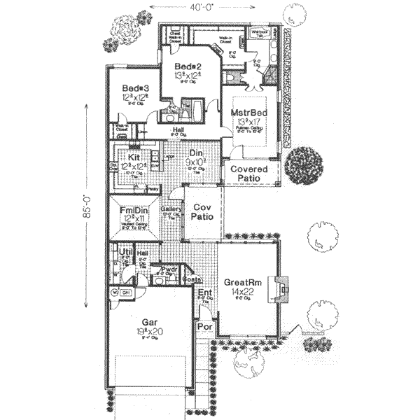 Traditional Floor Plan - Main Floor Plan #310-483