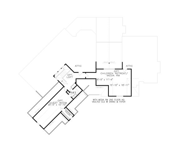 House Blueprint - Optional children's retreat/media room - 2nd floor