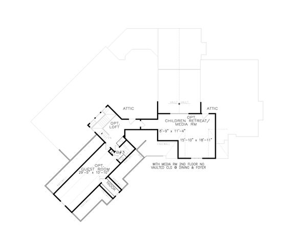 Dream House Plan - Optional children's retreat/media room - 2nd floor
