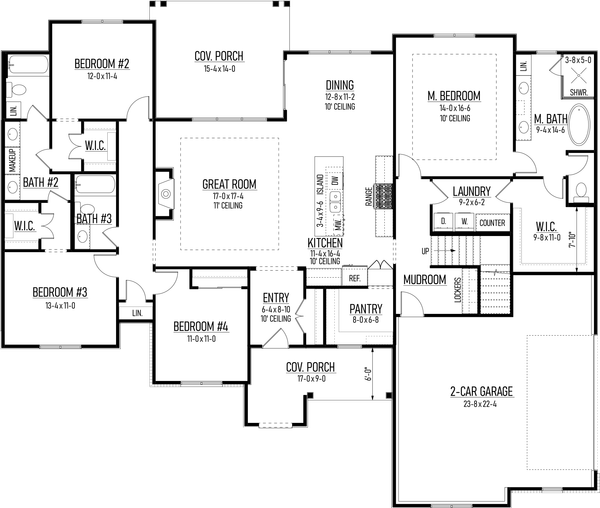 Farmhouse Floor Plan - Main Floor Plan #1093-2