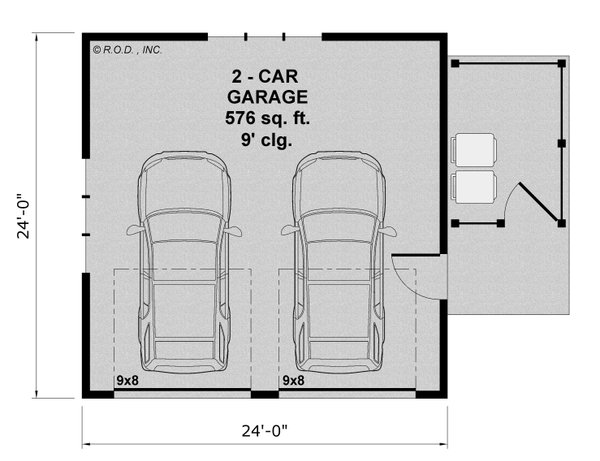 House Blueprint - Floor Plan - Main Floor for Farmhouse House Plan #51-1577, 0 bath