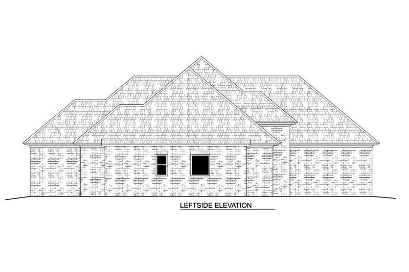 Architectural House Design - Exterior - Other Elevation for Southern House Plan #1081-38 - 3 bed, 2 bath