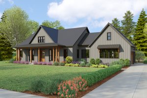 Farmhouse Exterior - Front Elevation Plan #48-1195