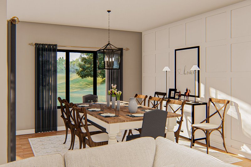 House Design - Interior - Dining Room for Farmhouse House Plan #455-303 - 3 bed, 2.5 bath