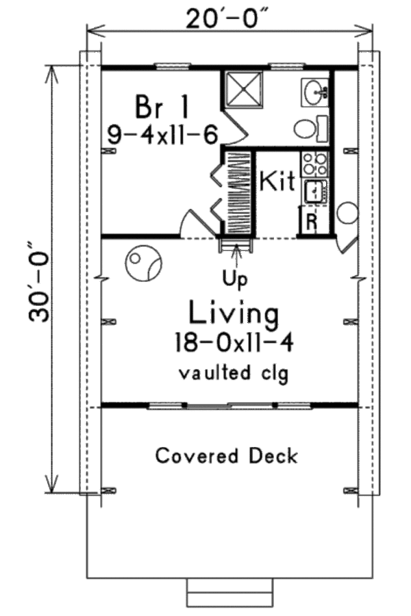 Cottage Floor Plan - Main Floor Plan #57-501