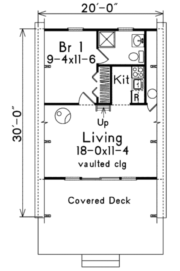Dream House Plan - Cottage Floor Plan - Main Floor Plan #57-501
