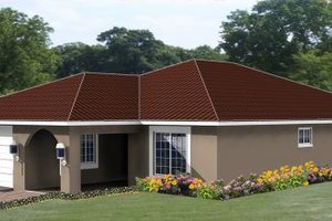 House Blueprint - Adobe / Southwestern Exterior - Front Elevation Plan #1-1016