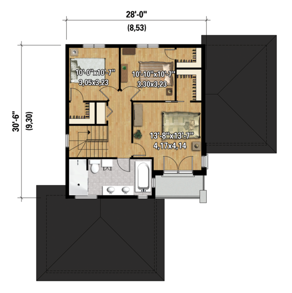 Home Plan - Contemporary Floor Plan - Upper Floor Plan #25-4300