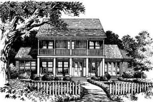Southern Exterior - Front Elevation Plan #135-120