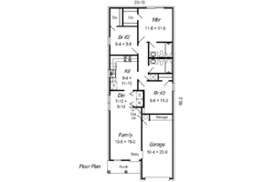 Floor Plan - Main Floor for Traditional House Plan #329-155 - 3 bed, 2 bath