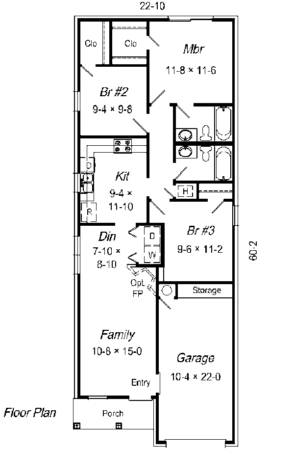 Traditional Floor Plan - Main Floor Plan #329-155