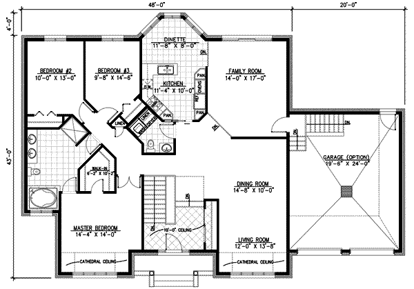 Traditional Floor Plan - Main Floor Plan #138-128