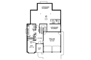 Floor Plan - Lower Floor for Traditional House Plan #18-208 - 4 bed, 2 bath