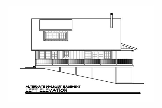 Exterior - Other Elevation 2 for Cabin House Plan #124-473 - 3 bed, 3 bath