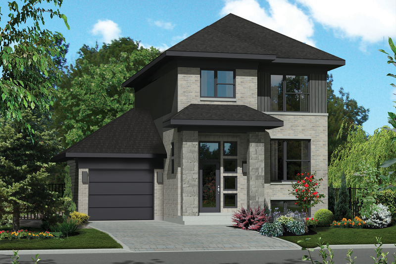 House Plan Design - Contemporary Exterior - Front Elevation Plan #25-4327