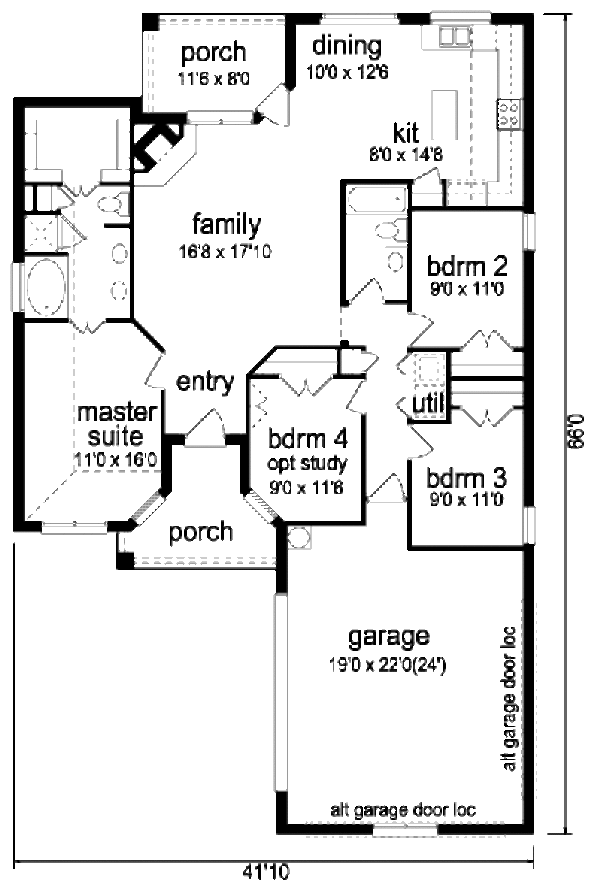 Traditional Floor Plan - Main Floor Plan #84-328