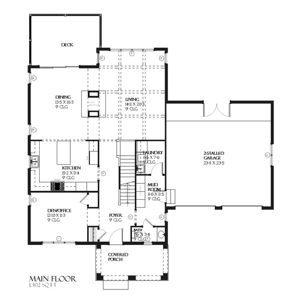 Traditional Floor Plan - Main Floor Plan #901-50
