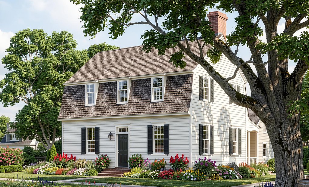 Exterior - Front Elevation 2 for Colonial House Plan #137-342 - 3 bed, 2.5 bath