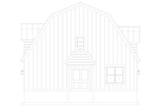 Exterior - Front Elevation 3 for Barndominium House Plan #1060-270 - 3 bed, 3.5 bath