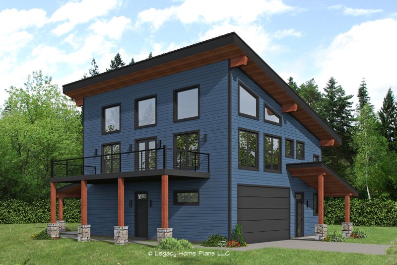 House Blueprint - Modern Exterior - Front Elevation Plan #932-657