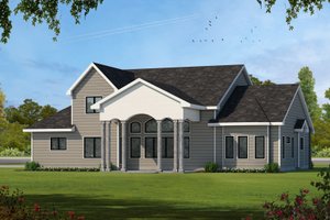 Exterior - Front Elevation 3 for Country House Plan #20-2133 - 4 bed, 4 bath
