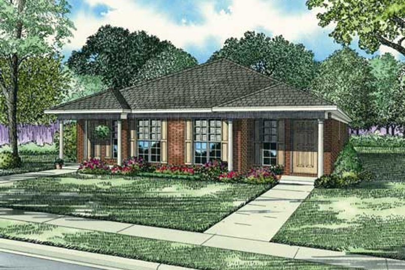 Architectural House Design - Southern Exterior - Front Elevation Plan #17-1096
