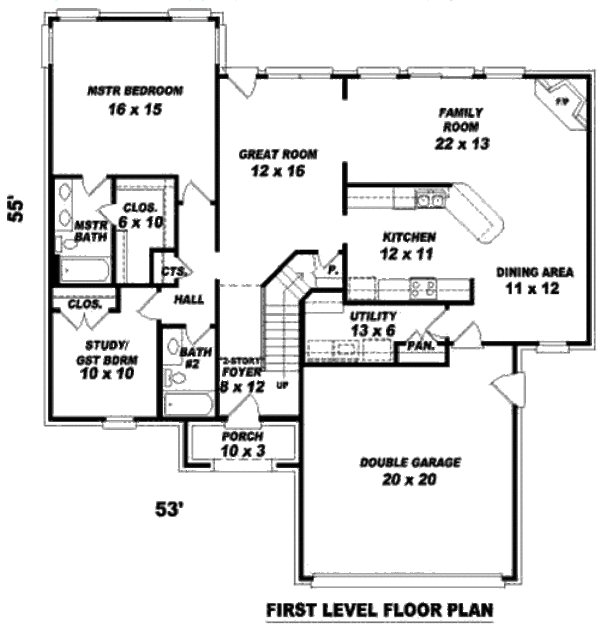 European Floor Plan - Main Floor Plan #81-13715