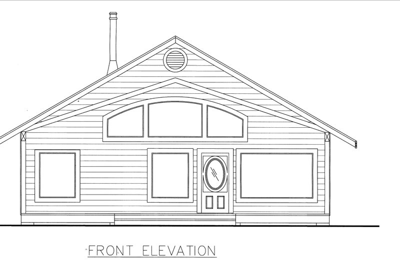 House Blueprint - Exterior - Front Elevation 3 for Cottage House Plan #117-943 - 2 bed, 2 bath
