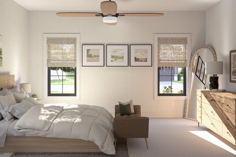 House Plan Design - Interior - Master Bedroom 1 for Farmhouse House Plan #455-403 - 3 bed, 2 bath