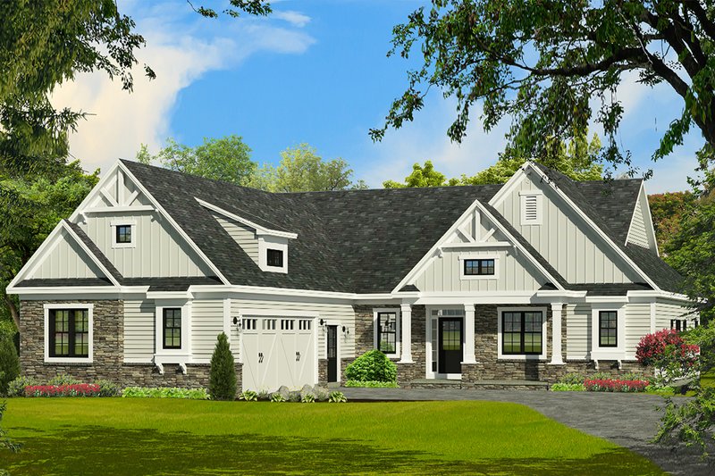 Farmhouse Style House Plan - 3 Beds 2.5 Baths 2188 Sq/Ft Plan #1010-244 ...