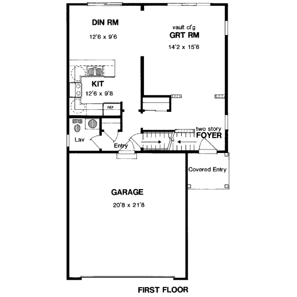 Country Floor Plan - Main Floor Plan #316-125