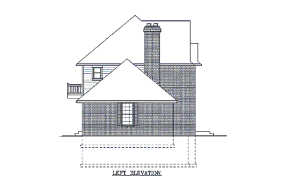 Exterior - Other Elevation 1 for Colonial House Plan #87-205 - 3 bed, 2.5 bath