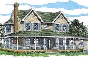 Country Exterior - Front Elevation Plan #47-287