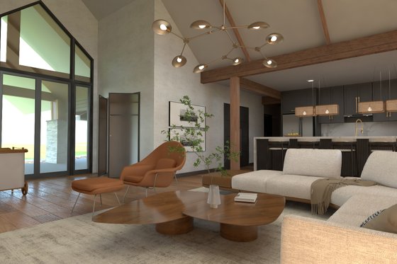 Interior - Entry for Barndominium House Plan #1064-302 - 3 bed, 2.5 bath