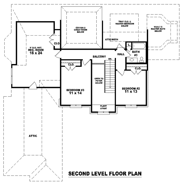European Floor Plan - Upper Floor Plan #81-1137