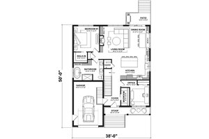 Floor Plan - Main Floor for Bungalow House Plan #23-2798 - 6 bed, 2 bath
