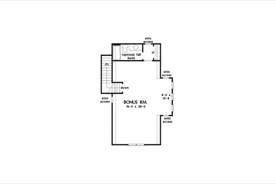 Floor Plan - Other Floor for Farmhouse House Plan #929-1153 - 4 bed, 2.5 bath