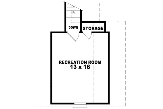 Floor Plan - Upper Floor for European House Plan #81-814 - 2 bed, 2 bath
