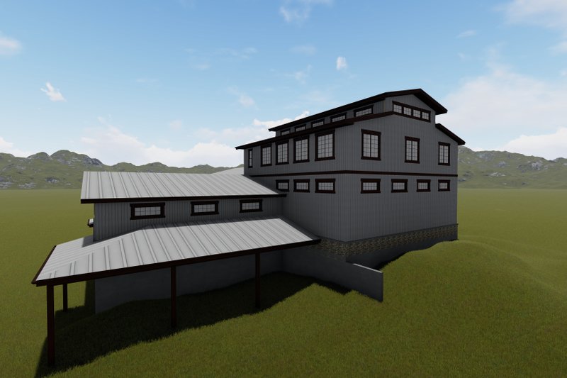 House Plan Design - Exterior - Rear Elevation 1 for Farmhouse House Plan #1060-80, 3 bath