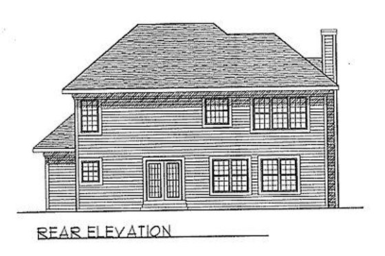 Exterior - Rear Elevation for Traditional House Plan #70-289 - 4 bed, 2.5 bath