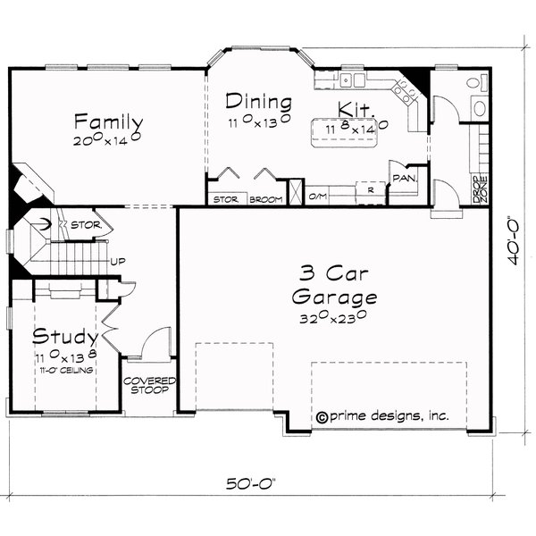 House Blueprint - Traditional Floor Plan - Main Floor Plan #20-2113